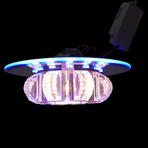 7" 6500K Closet Crystal Ceiling Lamp, Flush Mount Ceiling Light LED Chandelier Fixtures for Bedroom Hallway Kitchen