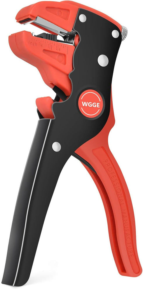 WGGE Automatic Wire Stripper and Cutter, 2 IN 1 Tool for 10-24 AWG Electrical Cable Stripping, Eagle Nose Pliers