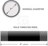Everflow Supplies NRLB1004 Black Left/Right Steel Nipple Pipe Fitting, 4" Long, 1" Nominal Size Diameter