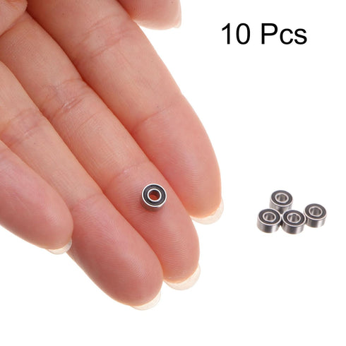 uxcell 10pcs MR52-2RS Miniature Deep Groove Ball Bearings, 2x5x2.5mm Rubber Sealed for TRX4 1/10 RC Cars