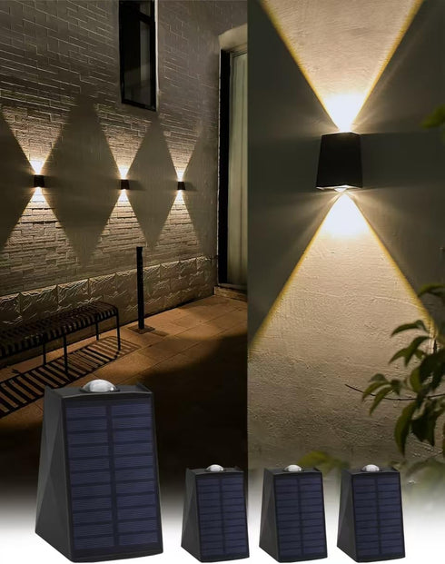 Mrzxy Outdoor Solar Lights for House Up and Down Solar Lights Dusk