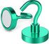 MIKEDE Magnetic Hooks, 40Lbs+ Heavy Duty Magnet Hooks for Cruise Cabins, Strong Neodymium Hanging Hooks (Green, 4 Pack)