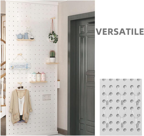 50pcs 2.5-inch Homoyoyo Small Metal Pegboard Hooks J Shaped Utility Hooks for Kitchen Utensils Tool Bench Display