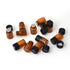 Enslz Mini Essential Oil Bottles Empty Sample Bottle 1ml & 2ml Amber Glass with Orifice Reducer