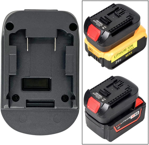 Battery Adapter for Milwaukee 18V M18 and Dewalt 20V Max Li-ion Battery - Convert to Bosch 18V Lithium Tool Battery