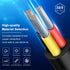 22 Gauge 3 Conductor Electrical Wire, 50FT 22AWG Black PVC Stranded Tinned Copper 3 Wire Cable, 22/3 Cord Extension Cable