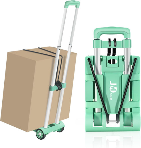 Folding Hand Truck 70 lbsSmall Dolly with 2 WheelsFolding Luggage cart Lightweight
