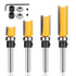 UTRUSTTO Pattern Flush Trim Router Bits 1/4 Inch Shank, Bottom Bearing Flush Trim