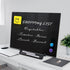 Black Magnetic Glass Board Desktop Easel, 16x12" Black Dry Erase Board for Desk, Tabletop Glass Whiteboard on