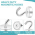 Neosmuk 40lb Heavy Duty Magnetic Hooks, Extra Strong Earth Magnets with Hook for Refrigerators, Cabins, Grill