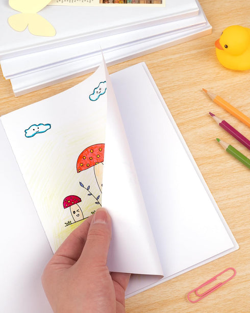 Blank Hardcover Book A5 (6.2 x 8.3 Inch), 30 Pack Blank Books for Kids, 40 Pages Each for Writing and Sketching