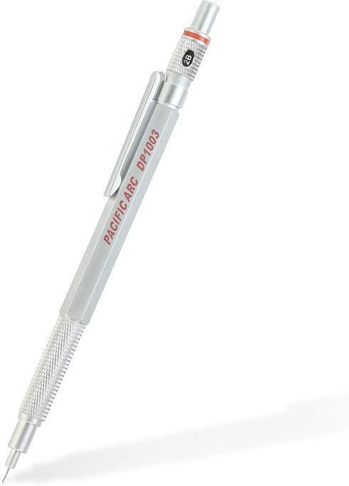 Pacific Arc Chromagraph Metal Mechanical Pencil .3 mm Silver Barrel for Drafting and Sketching