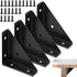 CANIPHA 4Pcs Corner Bracket Black Angle Bracket Corner Brace, Metal Corner Brackets Triangle