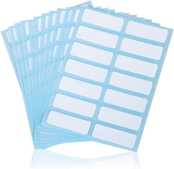 File Folder Labels Name Stickers, 0.5 x 1.5 in, Small Label Nametags for Jars, Bottles, Food Containers, File Folders
