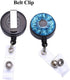 Badge Reel, Retractable ID Card Holder with 5 Assorted Patterns, 5 Pack, Animal Eyes Iris