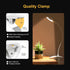 Clip on Light for Bed & Desk, Flexible Gooseneck, Battery Operated Rechargeable Clamp Lamp for Reading in Bed