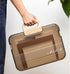 Portable Clear Waterproof File Box with Snaps - Document Storage Organizer for A4 Paper, Magazines, Notebooks (1pcs,