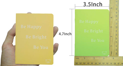 Yansanido 12 Pcs Pocket Notebook, 4.9 Inch x 3.5 Inch, 24 Sheets (48 Pages) 7mm College Ruled