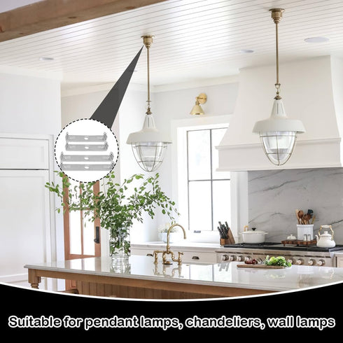 Elandy 4 90 mm 3.54 100 mm 3.93 Set Pcs Light Fixture Mounting Bracket Kit, / in & / in Ceiling Crossbar with Screws