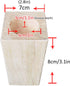 KDDEON Set 4 Legs,24 (8cm,Inner 5cm) of Solid Wood Furniture Raised Legs,Round Slotted Bed Sizes,Wood Color,for Bedside