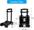 50kg/110lbs 2 Use(BY07-Black) Portable Folding Hand Truck Lightweight Trolley Compact Utility Cart with Heavy Duty