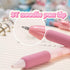 Retractable Quick Dry Ink Pens, 0.5mm Fine Point Black Ink, Comfortable Writing Pens, Pack of 4pcs (Bunny)