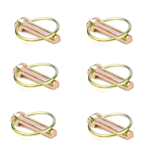 6 PCS 7/16 Lynch Pin Assortment Kit, Heavy Duty Linch Pins for Farm Tractors, Trailers, Mowers