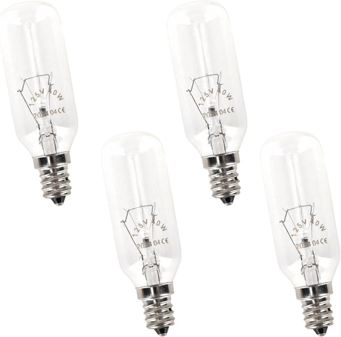 BTFO 4pcs SB02300264 T8 E12 40W Light Bulbs for Broan Range Hood, Kitchen