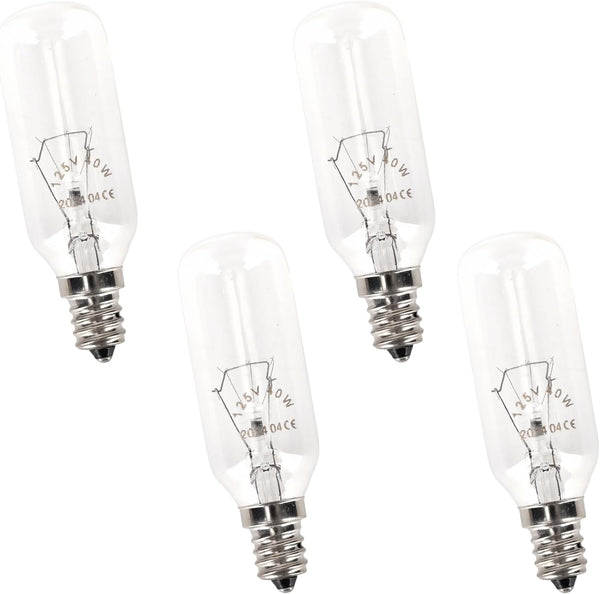 BTFO 4pcs SB02300264 T8 E12 40W Light Bulbs for Broan Range Hood, Kitchen