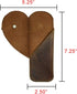 Hide & Drink Leather Heart Pen Case, Pencil Organizer, Handmade Office Accessories, Bookworm Gifts (Bourbon Brown)