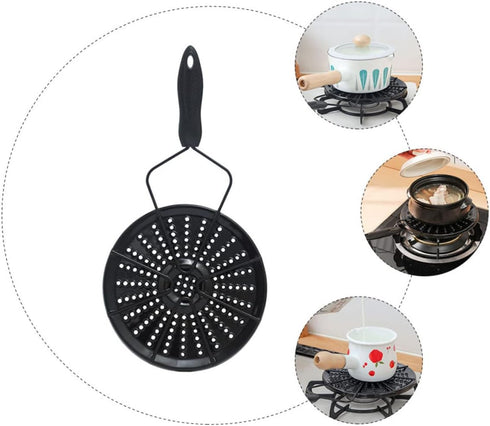 Alipis Heat Diffuser Induction Adapter Plate Enamel Cooking Converter Disk for Gas and Electric Stoves Easy to Use