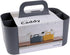 BLUE GINKGO Multipurpose Caddy Organizer, Stackable Plastic Caddy with Handle, Grey
