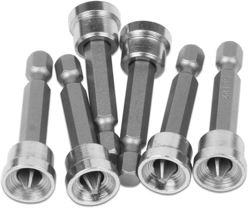 Screwdriver Bit Set, PH2 Drywall Screw Setters, 2 Inch, 6 Pieces with Transparent Plastic Case