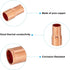 PATIKIL 2 1/8" to 3/4" ID Copper Reducer, 99.9% Pure Copper Reducing Coupling with Sweat Solder Connection