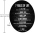 Custom 7 Rules of Life Motivational Quotes Round Mouse Pad, Inspirational Quote About Life, 7.9 x 7.9 x 0.12 Inch