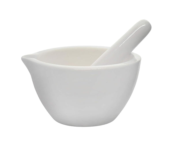 EISCO Porcelain Mortar & Pestle Set, 9oz (275ml) - Unglazed Grinding Surface
