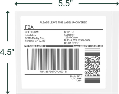 Packing List Pouches 4.5'' X 5.5'' - Clear Adhesive Top Loading Shipping Label Sleeves (500 Bags)