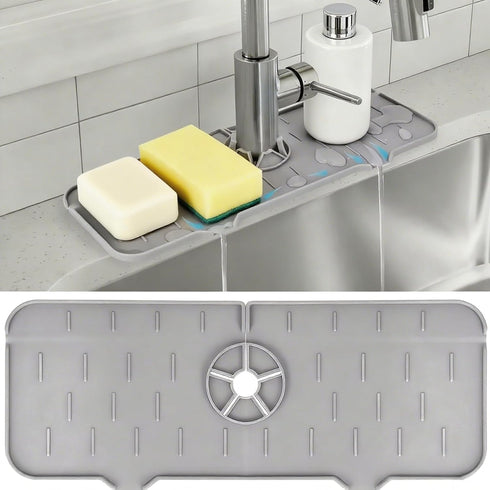 countertop Silica Gel Water tap Grip Drain pad Kitchen Drip Collection Disk pad Dishwashing Sponge Frame be Suitable