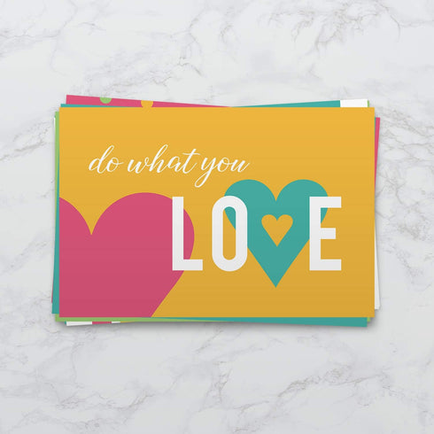 Canopy Street 25 Motivational Quote Postcards, 4" x 6" Inspirational Note Cards, Uplifting Bright Card Designs, Made In