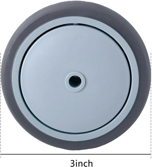 4 Inch 265 02, S:3 Inch) URBEST Push Cart Wheels, Heavy Duty PU Caster Wheels Bearings Repair Kits, Pltae Casters
