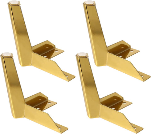 Sosoport 4pcs Titanium Metal Sofa Legs 12cm Y-Shaped Furniture Feet for Cabinet,