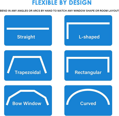 Alloy Plastic Windows and Balcony Curtain Track Soft Curved Rail Accessories (2 Meters)