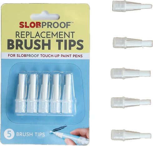 Refillable Touch up Paint Pen Replacement Brush Tips 5-Pack, Touch up Work, Fillable Paint Pens for Walls, Brush Tool