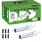 100 Pack 10ml Syringes Luer Lock with Cap, 10cc Syringe without Needle, Individual Sterilized Wrapped