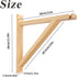 Cuyacili Wall Lamp Shelf Wood Bracket Wall Mount Triangle Supports Hanging Wall Sconces Decoration Farmhouse Rustic