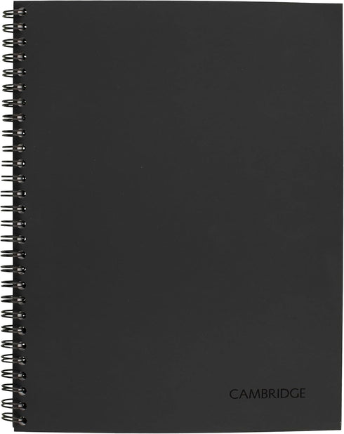 Cambridge Business Notebook, 7-1/4" x 9-1/2", 80 Sheets, Ruled, Flexible Cover, Wirebound, Gray (06122)