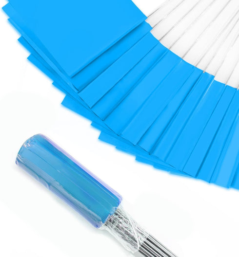 Zozen 50 Pack Blue Marking Flags, 15x4x5 Inch Yard Flags for Lawn, Irrigation, Landscape, and Sprinkler Marking