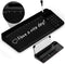 Desktop Glass Whiteboard with Ruler Marker, Calculator (12 Digit LCD Display), Tilted Keyboard Stand, Black