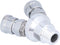 Garosa C-type Quick Connector Air Splitter, Two Way Pneumatic Fittings for Construction Machinery