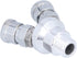 Garosa C-type Quick Connector Air Splitter, Two Way Pneumatic Fittings for Construction Machinery